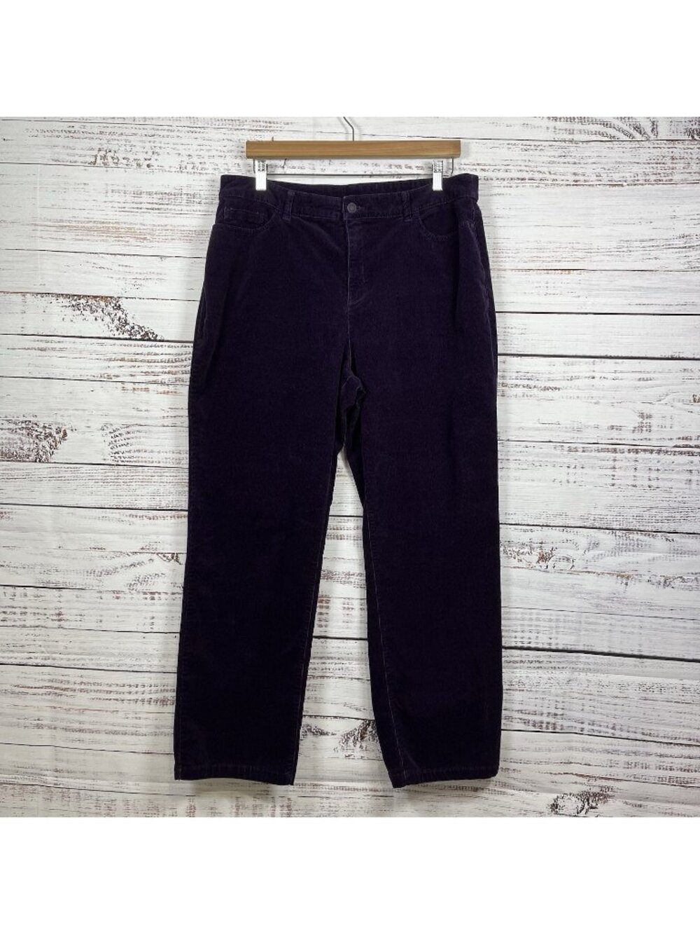 Croft & Barrow Purple Corduroy Stretch Straight Leg Pants